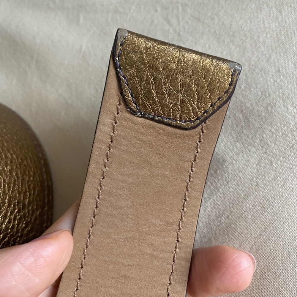 Prada Gold Leather Metallic Belt | Size 32/80 - Picture 12 of 12